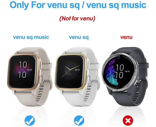2 Micas Protectoras 3d De Tpu Premium Para Garmin Venu Sq