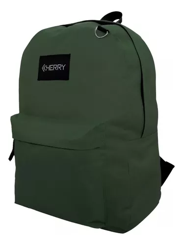 Mochila de lona para campus para adolescentes, bolsillo antirrobo con  cremallera (verde militar)