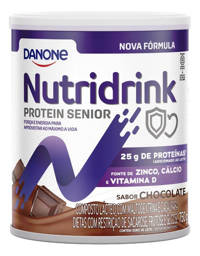 Suplemento Nutridrink Protein Senior Chocolate 750g Danone