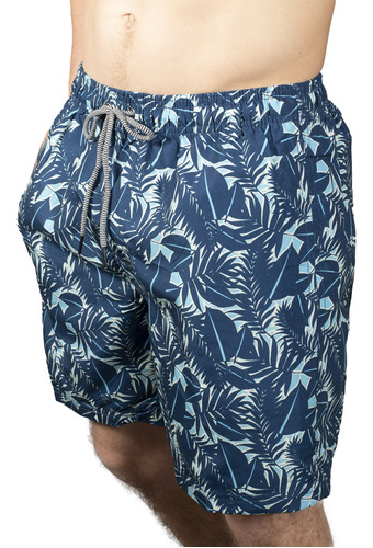 Short De Baño Flash Hombre Moda Azul