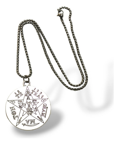 Collar  Tetragrammaton Cadena De Acero Para Hombre  60 Cms