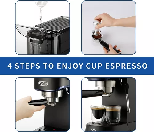  De'Longhi Paquete de máquina de café expreso y vasos de espresso  con bomba de : Hogar y Cocina