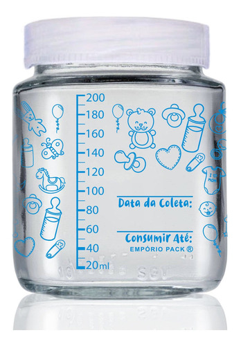 Imagem 2 de 7 de 6 Potes De Vidro Armazenar Leite Materno, Graduação 200ml