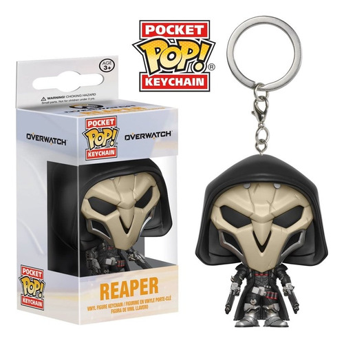 Reaper Overwatch Llavero Videojuego Pocket Pop Coleccion Negro