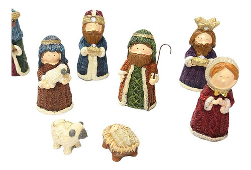 De Pesebre De Nacimiento De Cristo, 10 Piezas, Figura De