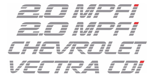 Kit De Adesivos Emblema Vectra Cdi Mpfi 2.0 Completo Vcdi