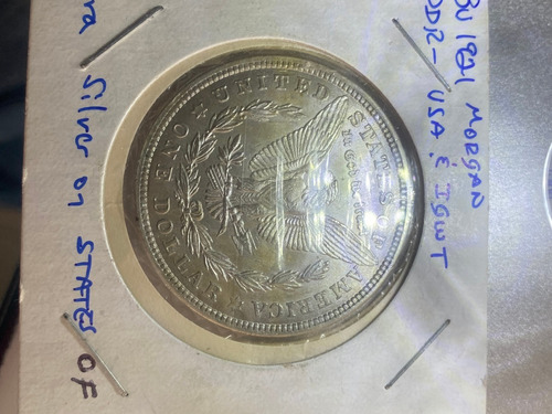 Morgan Dollar 1921p C/errores D Acuñación Vea La Descripcion