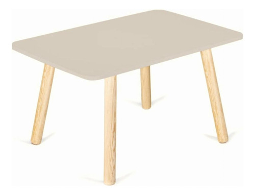 Duduk Mesa Rectangular Amplia De Madera Para Niños Y Niñas