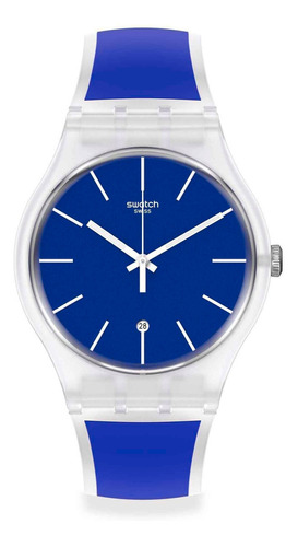 Reloj Swatch Blue Trip So29k400 Color De La Correa Azul Color Del Fondo Azul Marino