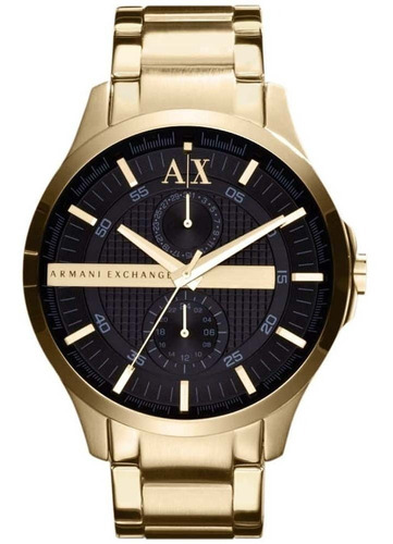 Reloj Armani Exchange Hampton Ax2122 Gold And Black Genuino 