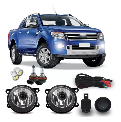 Kit Farol Milha Auxiliar Ranger 2012 2013 2014 2015+ Brindes