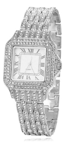 Reloj Dorado Halukakah Diamonds Iced Out Para Hombre, Blanco