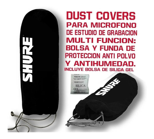 Dust Cover Funda Proteccion Antihumedad P/ Microfonos Shure