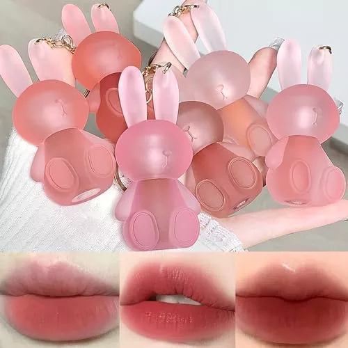 Labial Liquído Mate Terciopelo Bunny Llavero Gege Bear Kawai Color 03
