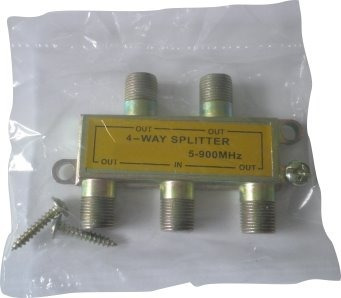 Imagem 2 de 2 de 5 Divisor De Sinal Antena 1x4 Baixa Para Uhf