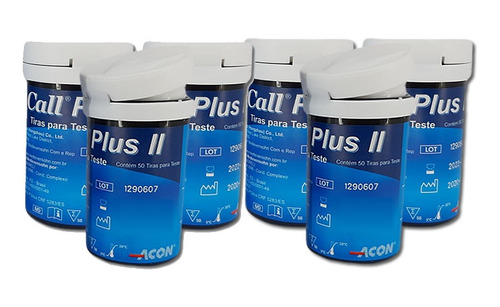 Kit C/ 6 - Tiras Medição De Glicose - On Call Plus Ii - 50un