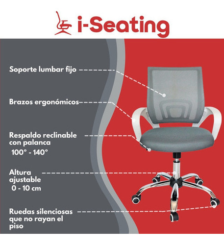 I Seating Silla De Escritorio Reclinable Ejecutiva Ergonomica Silla De Oficina Blanca Levanto