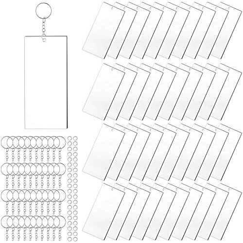 Hicarro 120 Piezas Rectángulo Acrílico Cadena De La 55fzl