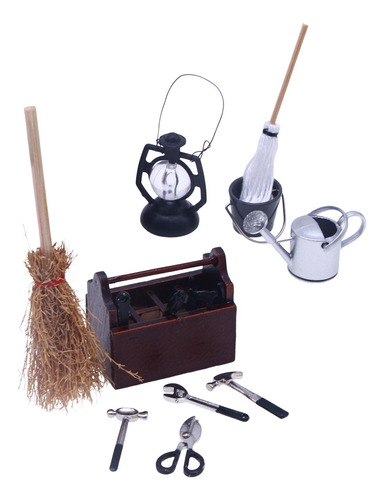 Juego De Herramientas Para Casa De Muñecas 1/12, Accesorios