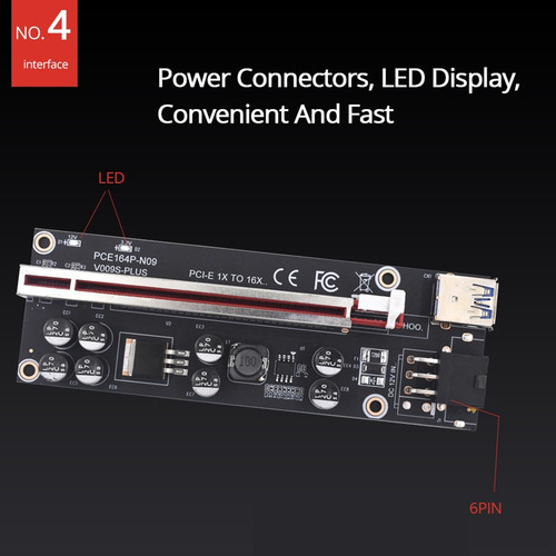 Adaptador De Tarjeta Gráfica Ver009s Plus Pcie 1 A 16