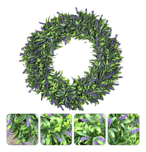 Decorações De Janela De Primavera: Coroa De Lavanda Chique