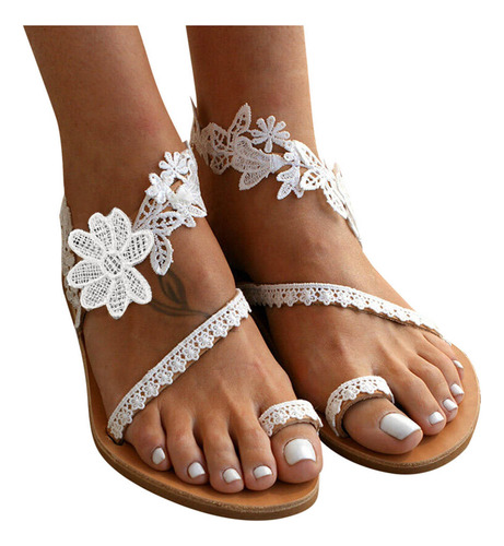 Sandálias Respiráveis De Verão Para Mulheres, Sapato Raso Se