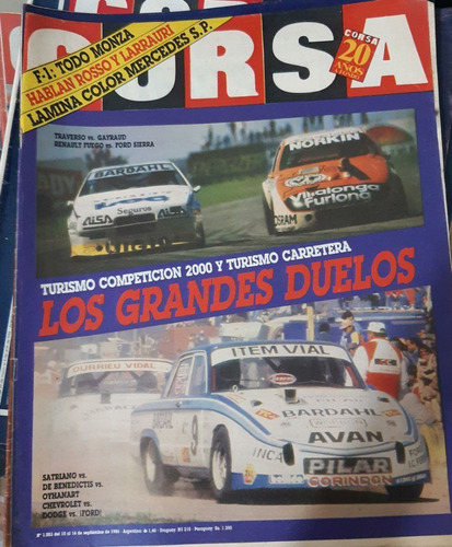 Revista Corsaparabrisas N1053 Septiembre 1986 Para Colección