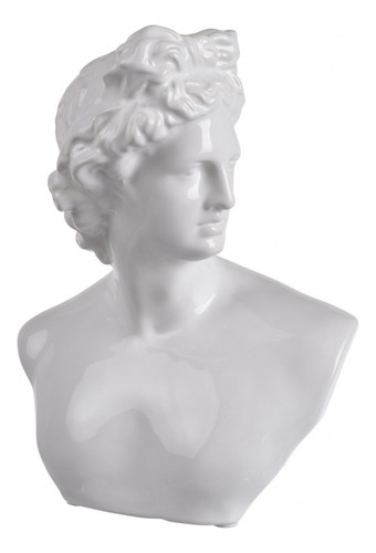 Busto Escultura Cerámica Esmaltada Hombre