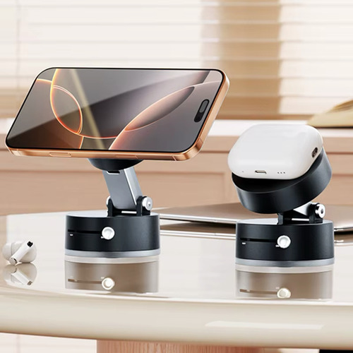 Suporte Magnético Celular Academia Automotivo Multiuso Imã Potente 360° Portátil Removível Com Ventosa Sucção Para Mesa Parede Vidro Espelho Painel Carro