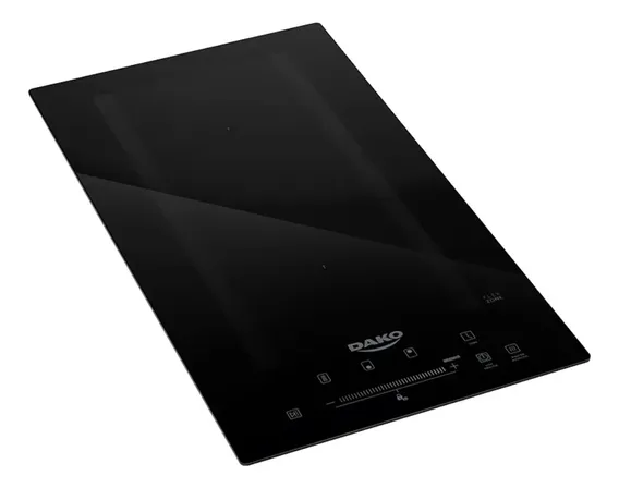 Cooktop De Indução 2 Bocas Dako Com Zona Flexível e 9 Níveis de Potência Mais Turbo