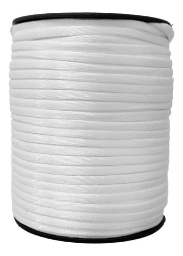 Cordão Cadarço Corset Poliamida 3mm Branco Corpet Espartilho