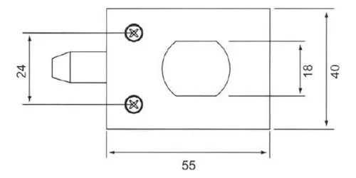 Cerradura Pared Vidrio