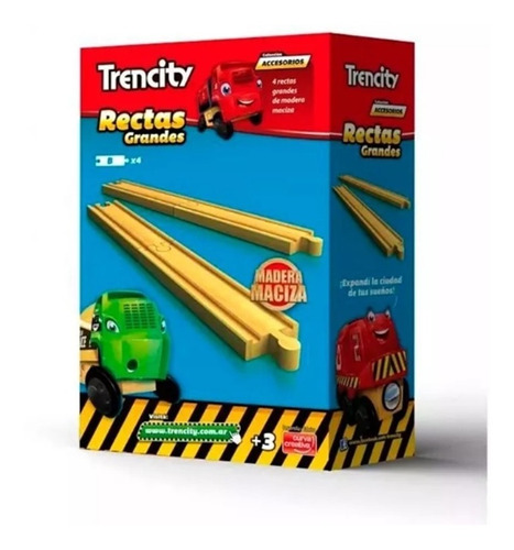 Trencity Kit De Rectas De Madera Accesorios Para Tren 3010