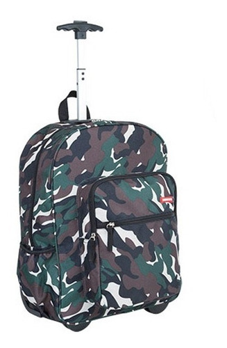 Mochila Camuflada Sestini Original Com Rodinhas G + Brinde