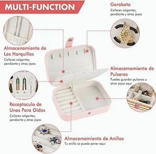 Imagen 5 de 10 de Organizador Joyas Estuche Joyero Aretes Anillos Viaje