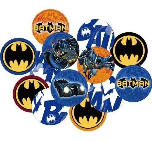 Sello Distintivo - Batman Heroes And Villains Confetti Azul | Envío gratis