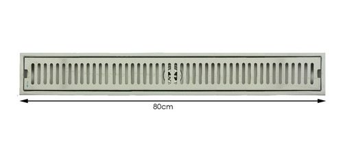 Imagen 2 de 5 de Rejilla De Piso Rectangular 80cm En Acero 304