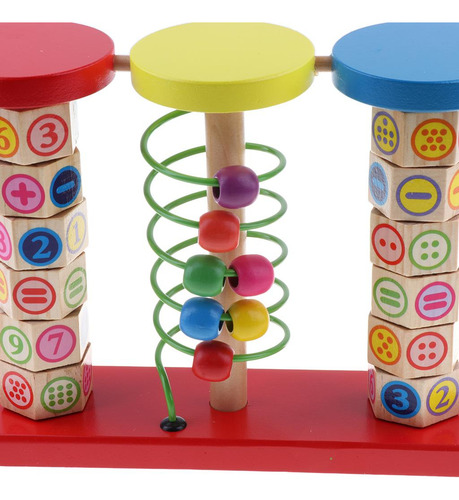 Rack De Madera Computacional Verticle Puzzle Abacus Niños