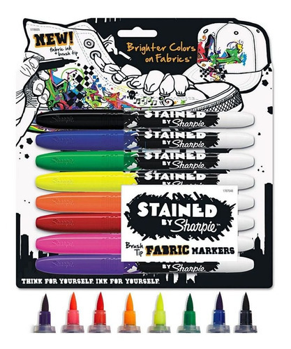 Bolígrafo de tela teñida Sharpie Brush 08 colores - Sharpie