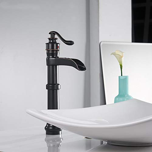 Grifo Cascada Bao Bronce Aceitado Lavabo Vaso Monomando