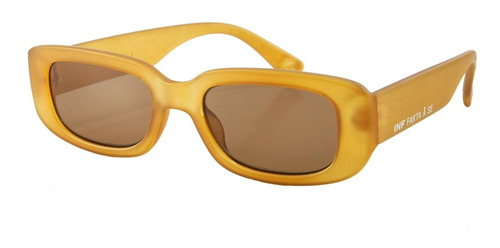 Anteojos Sol Infinit New York Amarillo Mate Lente Marron