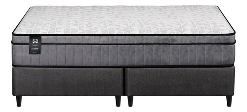 Sommier Y Colchon Queen (160x200) Sealy Rainbow Color Blanco/gris