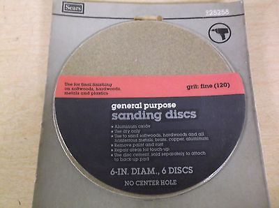 New Sears 925258 General Purpose Sanding Disc 6  Diam, 6 Mww