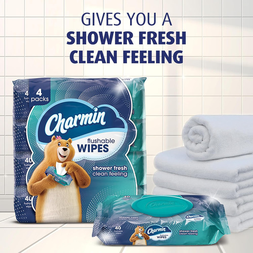 Toallitas Desechables Charmin, 160 Toallitas En Total (4 Paq