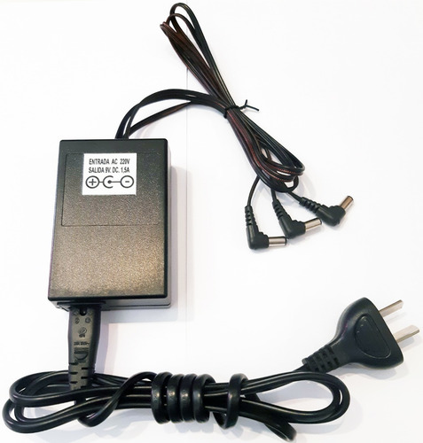 Imagen 1 de 3 de Fuente Regulada P/ Pedales Guitarra 3 Salidas 9v Techno-lab