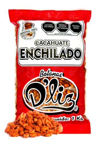 Cacahuate Enchilado 1 Kg - Botanas D'liz