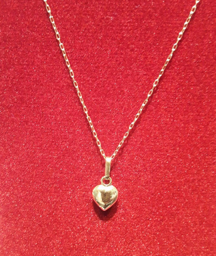 Imagen 2 de 2 de Cadena Y Corazón Oro 18 Ktes Psp Gps