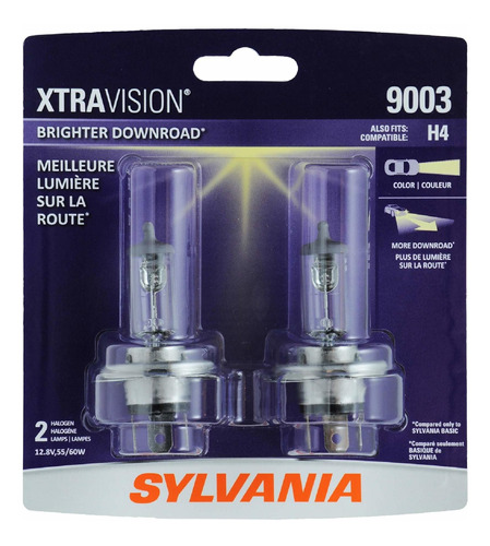 Bombilla Faro Hal Ogeno Xtravision Sylvania 9003 Para H4