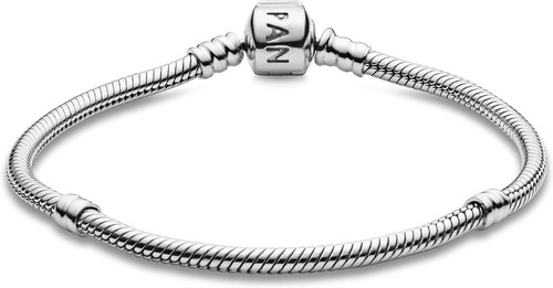 Imagen 2 de 3 de Pulsera Para Charms Chapado Plata 925 Estilo Pandora