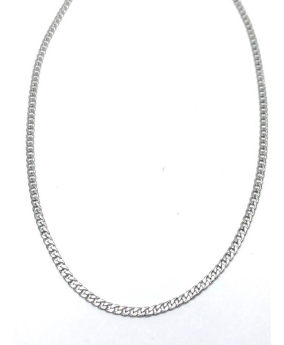Imagen 2 de 3 de Cadena Acero Inoxidable Plateada 50cm X 2.5mm Mod 1-1